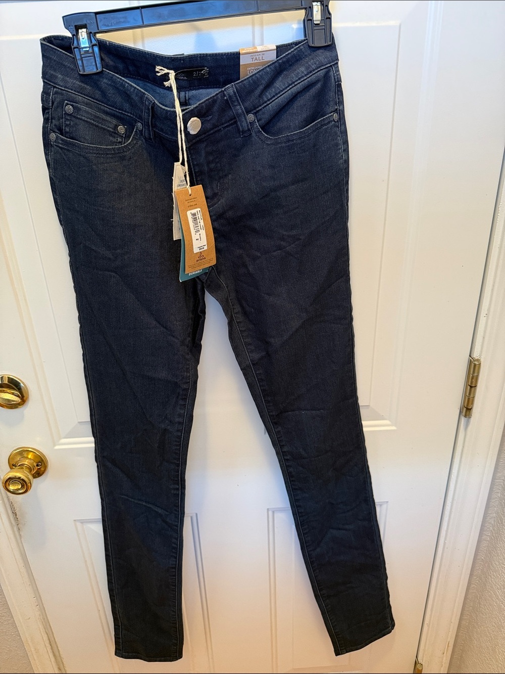 Prana Women's Skinny Jeans in Deep Indigo Black Wash